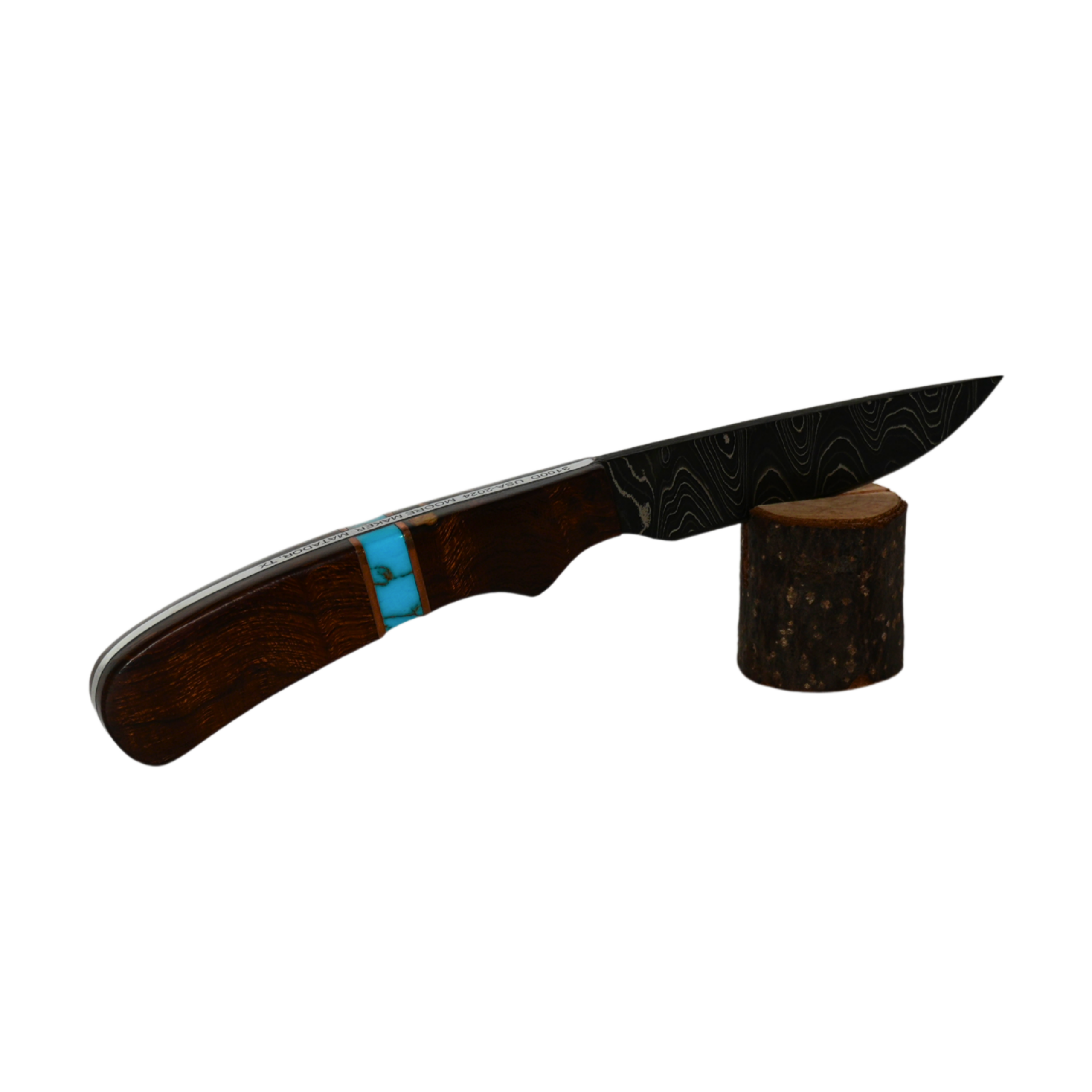 MOORE MAKER CHOLLIA TURQUOISE FIXED BLADE