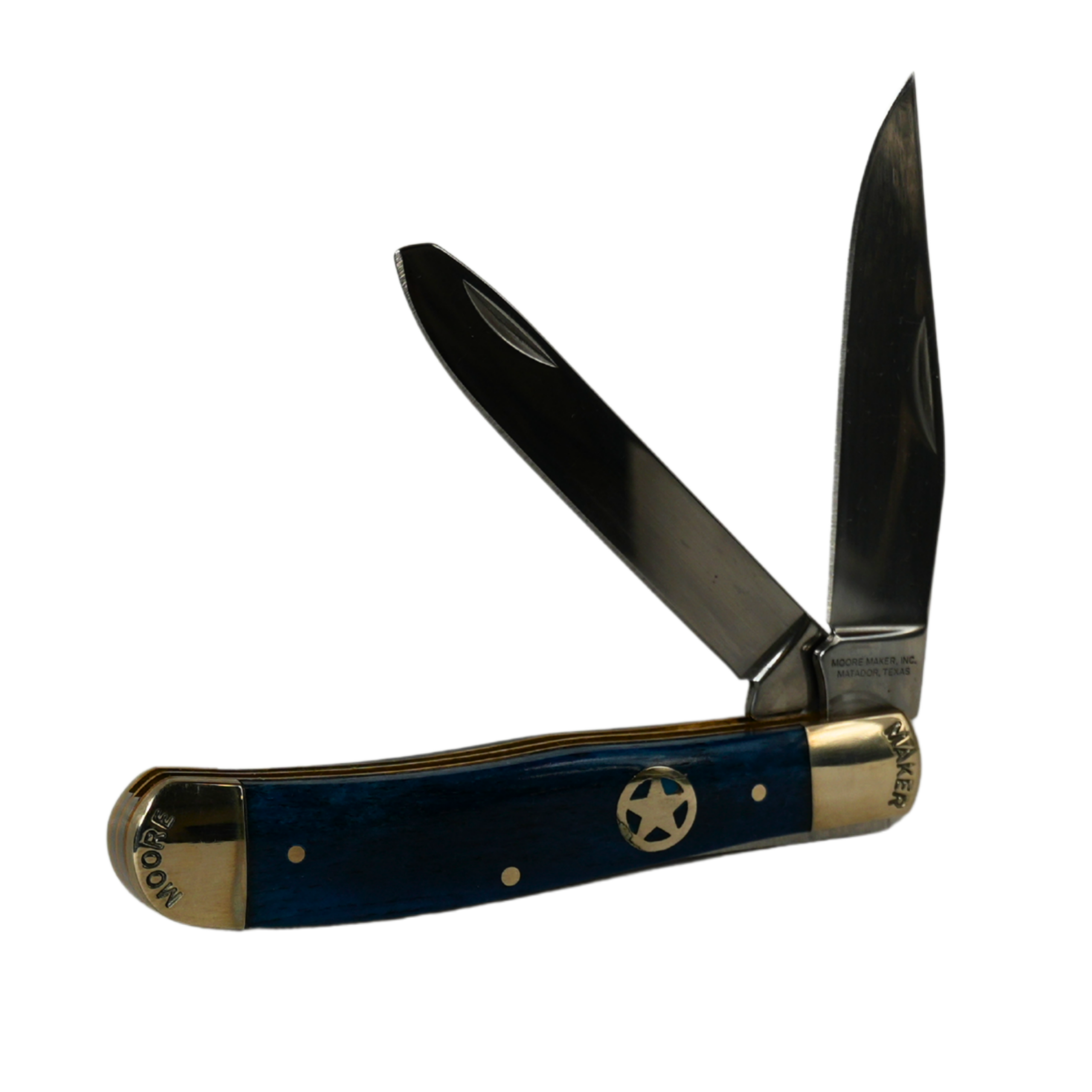 MOORE MAKER LAW KNIFE BLUE TRAPPER 4 1/8"