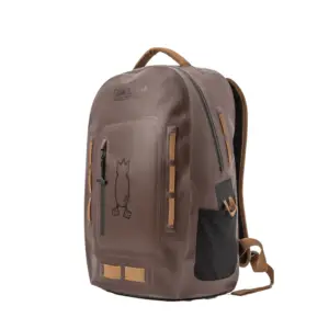 Zipped Waterproof Backpack Brown
